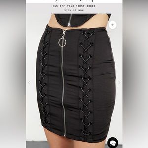Lace up skirt from disturbia